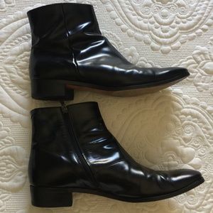 Prada Black Zip-Up Ankle Boots 10.5 US